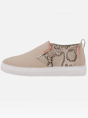 Hey Dudes Ladies Peyton Snake Beige Sz 7